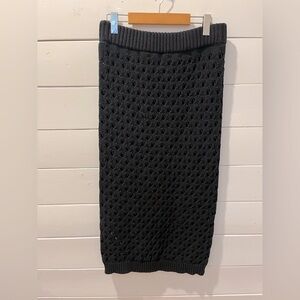 MNG Mango black crochet knit skirt – size M